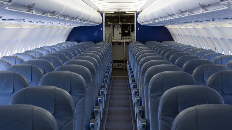 علت آبی بودن رنگ صندلی هواپیماها